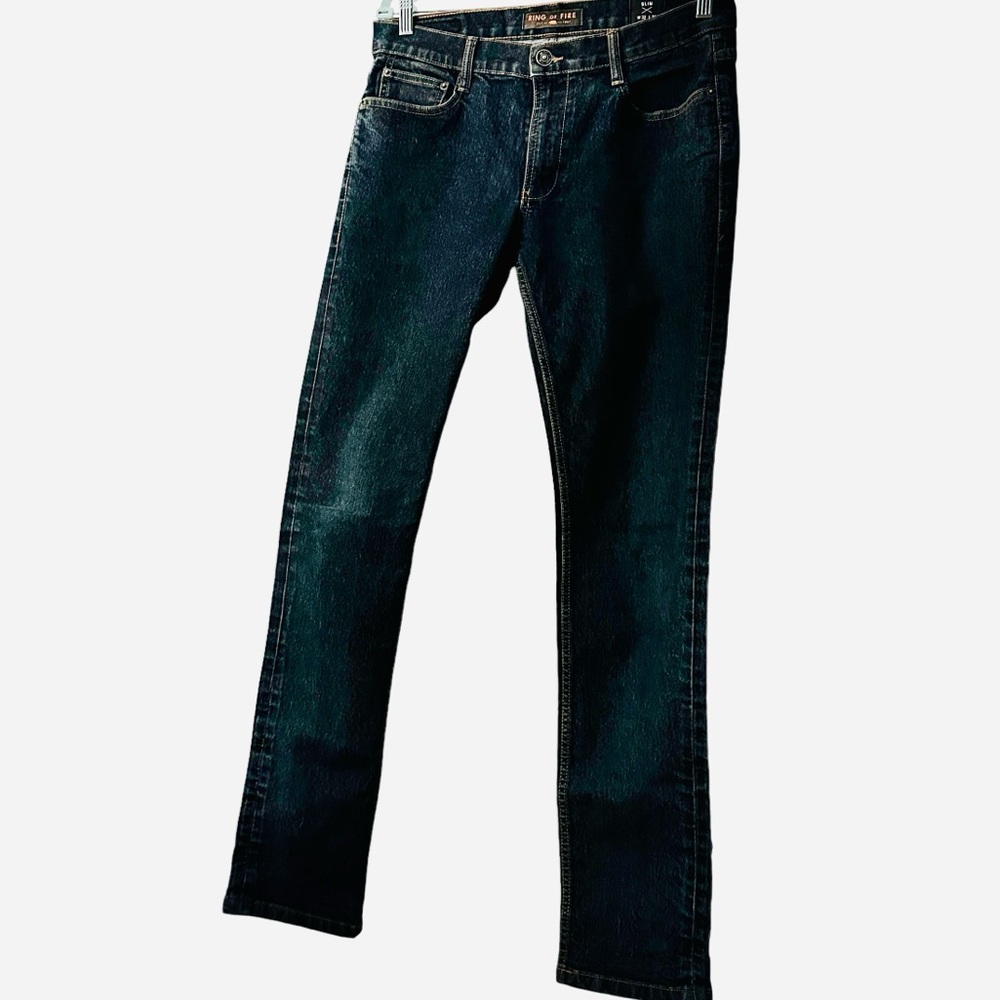 Ring of Fire West Coast Tradition‎ Blue  Skinny Size 32 x 34 Men's Jeans
